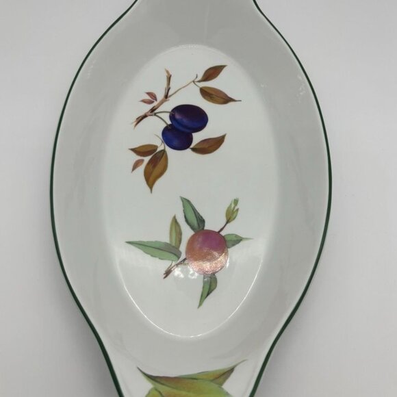 Royal Worcester Fine China in Evesham Vale Pattern Large Oval Fish Dish Signed~~ - Picture 2 of 10